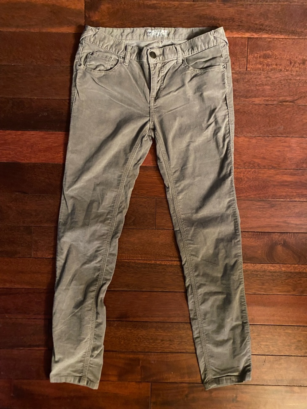 Free People Mod Rise Straight Leg Corduroy Pants